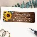 Search for flower wedding return address labels Rustic