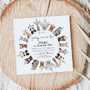 Search for calling all party animals invitations Giraffe elephant zebra lion