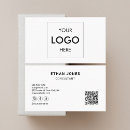 Search for simple plain white business cards Qr code
