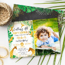 Search for gold safari invitations Tropical