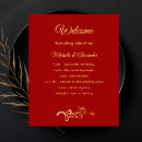 Search for red and gold wedding programs Minimalist