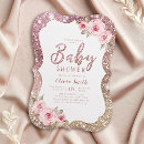 Search for rose gold baby shower invitations Blush