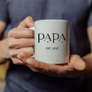 Search for dad established mugs Black and white