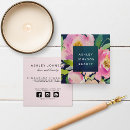 Search for watercolor flowers business cards Makeup artist