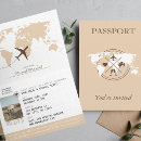 Search for travel tropical wedding invitations Passport