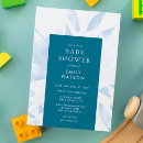 Search for dark blue baby shower invitations Watercolor