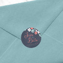 Search for floral save the date stickers Blue