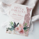 Search for blush pink 50th birthday invitations Flowers