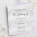 Search for silver metallic invitations Purple