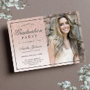 Search for rose gold glitter graduation invitations Blush pink