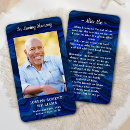 Search for blue prayer cards In loving memory
