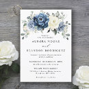 Search for navy blue grey white invitations Spring unique chic peony