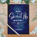 Search for royal blue silver sweet 16 invitations For her