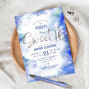 Search for blue and silver birthday invitations Watercolor