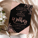 Search for winter rose invitations Rose gold glitter