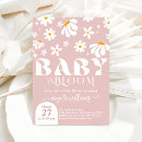 Search for daisy baby girl shower invitations Simple