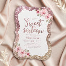 Search for gold glitter sweet 16 invitations Floral