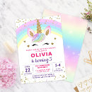 Search for watercolor unicorn invitations Girl