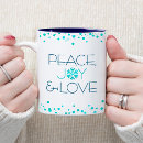 Search for turquoise and white mugs Typography