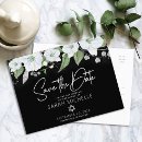 Search for black silver save date invitations Calligraphy