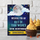 Search for stars and planets birthday cards Rocket ship