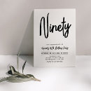 Search for ninety invitations Black and white
