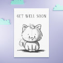 Search for black cat get well cards Black and white
