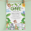 Search for wild one safari invitations Girl