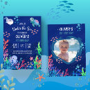 Search for under the sea 1st birthday invitations Magical