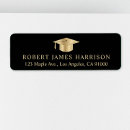 Search for gold and black graduation return address labels Formal