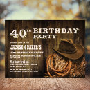 Search for rustic 40th birthday invitations Western