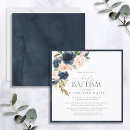 Search for navy blue christening invitations Calligraphy