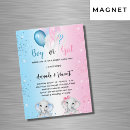 Search for pink blue elephant gender reveal invitations Boy or girl