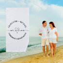 Search for just married beach towels Black and white