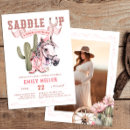 Search for western baby girl shower invitations Watercolor