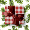 Search for red and white plaid wrapping paper Buffalo check