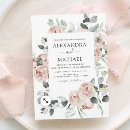 Search for dusty pink floral invitations Watercolor