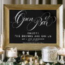 Search for open bar reception party drink menus Calligraphy