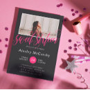 Search for pink black sweet 16 invitations Cute