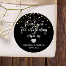 Search for thanks for celebrating with us wedding stickers Modern