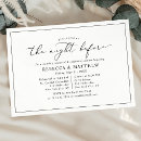 Search for the night before wedding invitations Black and white