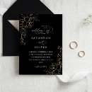 Search for black gold new years eve invitations Elegant