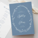 Search for rustic wedding programs Botanical