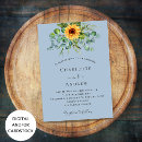 Search for blue and sunflower wedding invitations Rustic