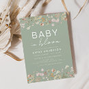 Search for sage baby shower invitations Floral