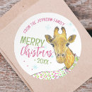 Search for giraffe christmas stickers Safari