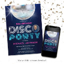 Search for disco 60th birthday invitations Retro