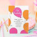 Search for pink orange birthday invitations Fun