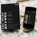 Search for black white rehearsal dinner invitations The night before