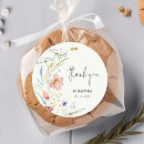 Search for wildflowers round stickers Bohemian